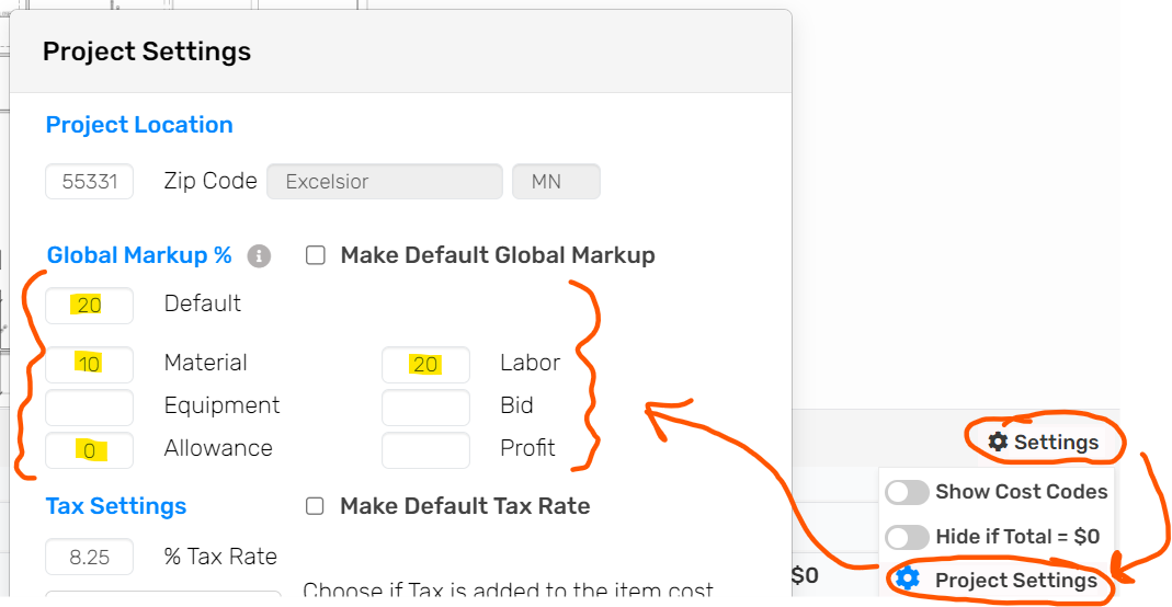 Set Global Markup by Type 1 Marketing – New Feature Updates